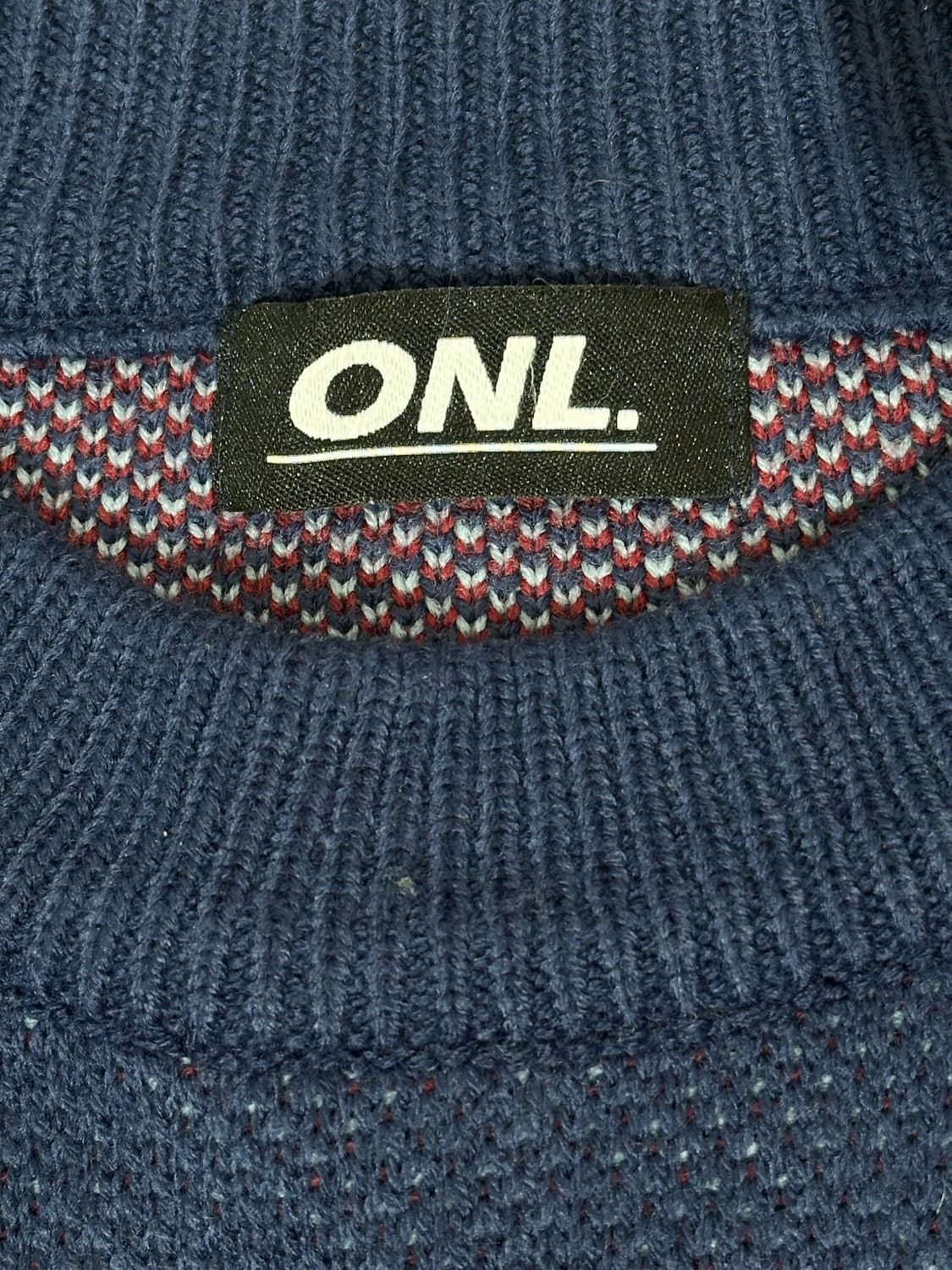 빈티지 네이비 미사 재질 오버핏 니트  상품이미지6