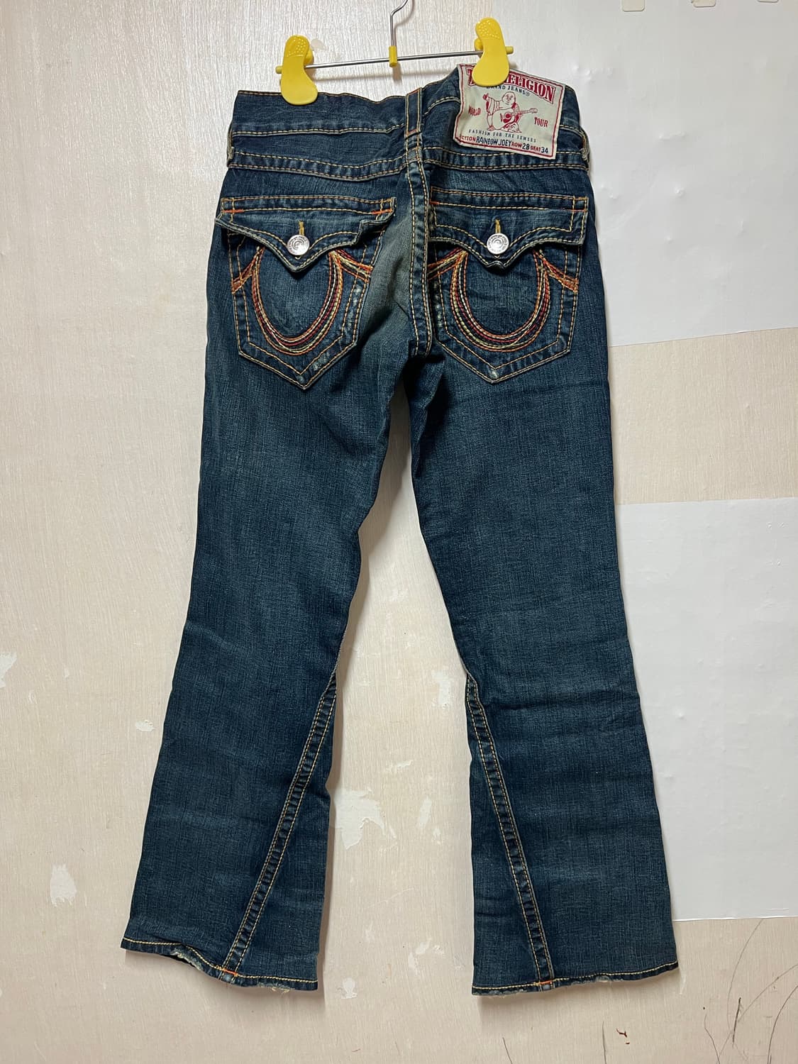 트루릴리전 레인보우 조이 데미지 부츠컷 데님 28사이즈 진청 상품이미지2