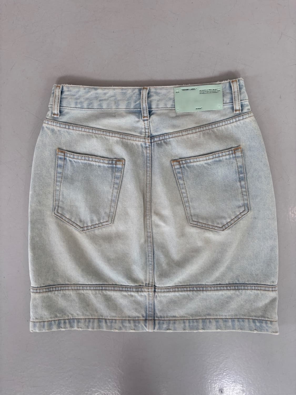 Vintage Off White Denim skirt 상품이미지5