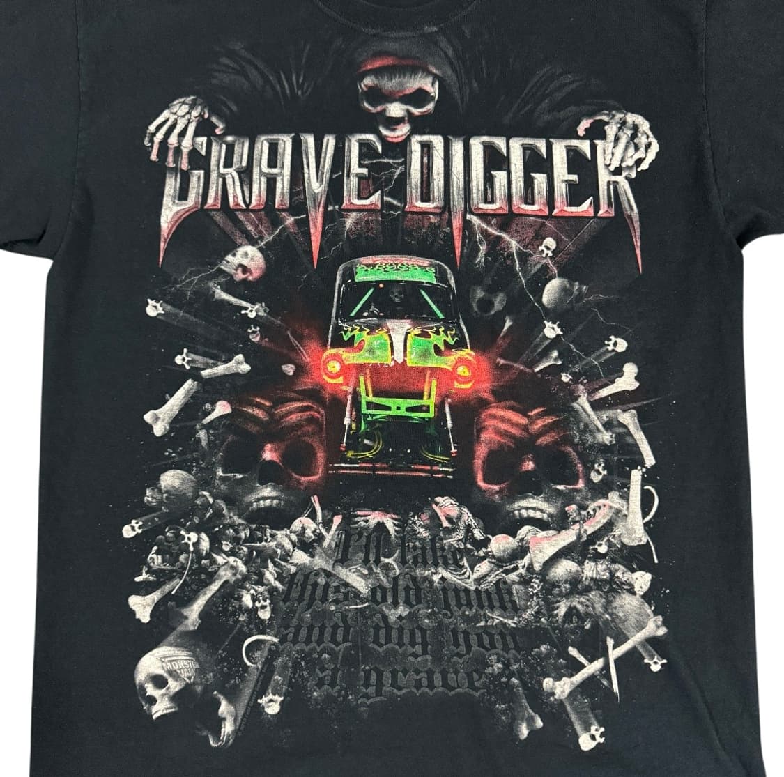 빈티지 2000s Grave Digger 그레이브 디거 스컬 티셔츠 상품이미지3
