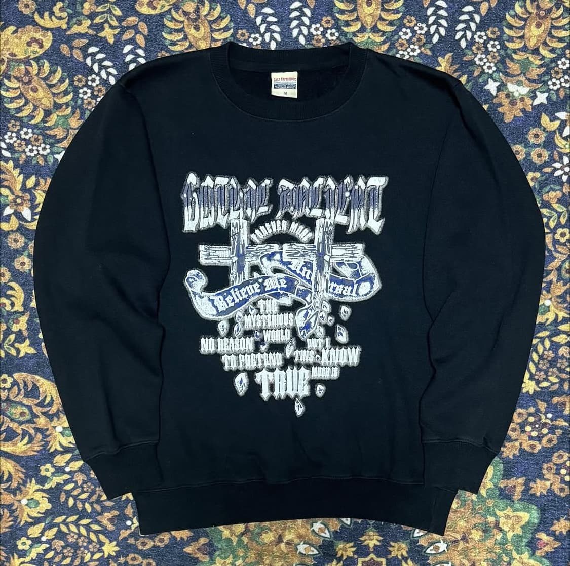 [재패니즈]GoldExperience Y2K 크로스 스웻셔츠 상품이미지1