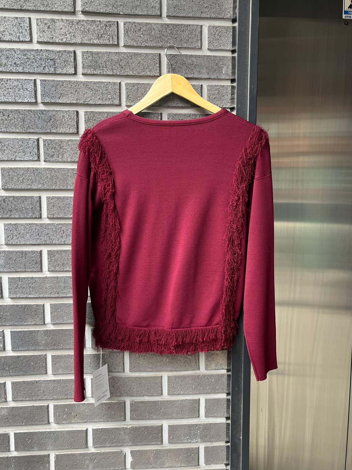 프린지 롱슬리브 버건디 상품이미지8