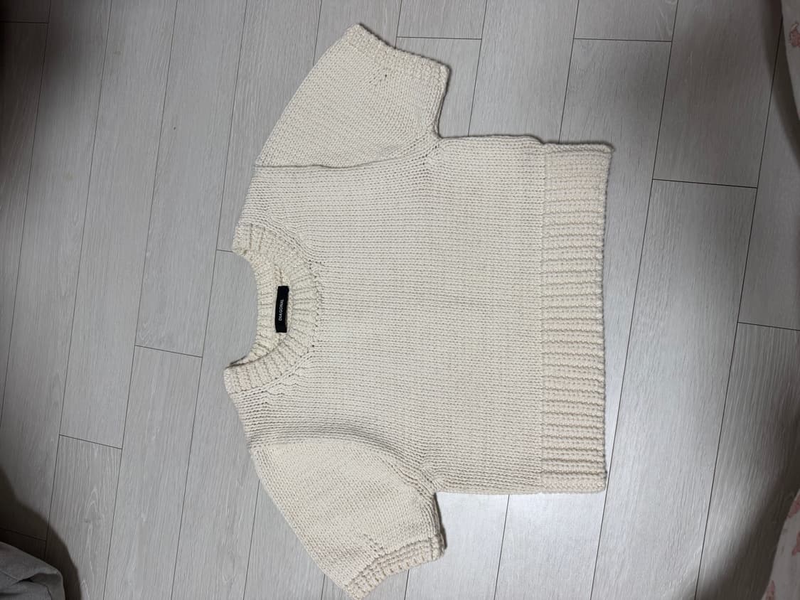 다이애그널 반팔니트 SHORT SLEEVE HAND KNITTING TO 상품이미지5