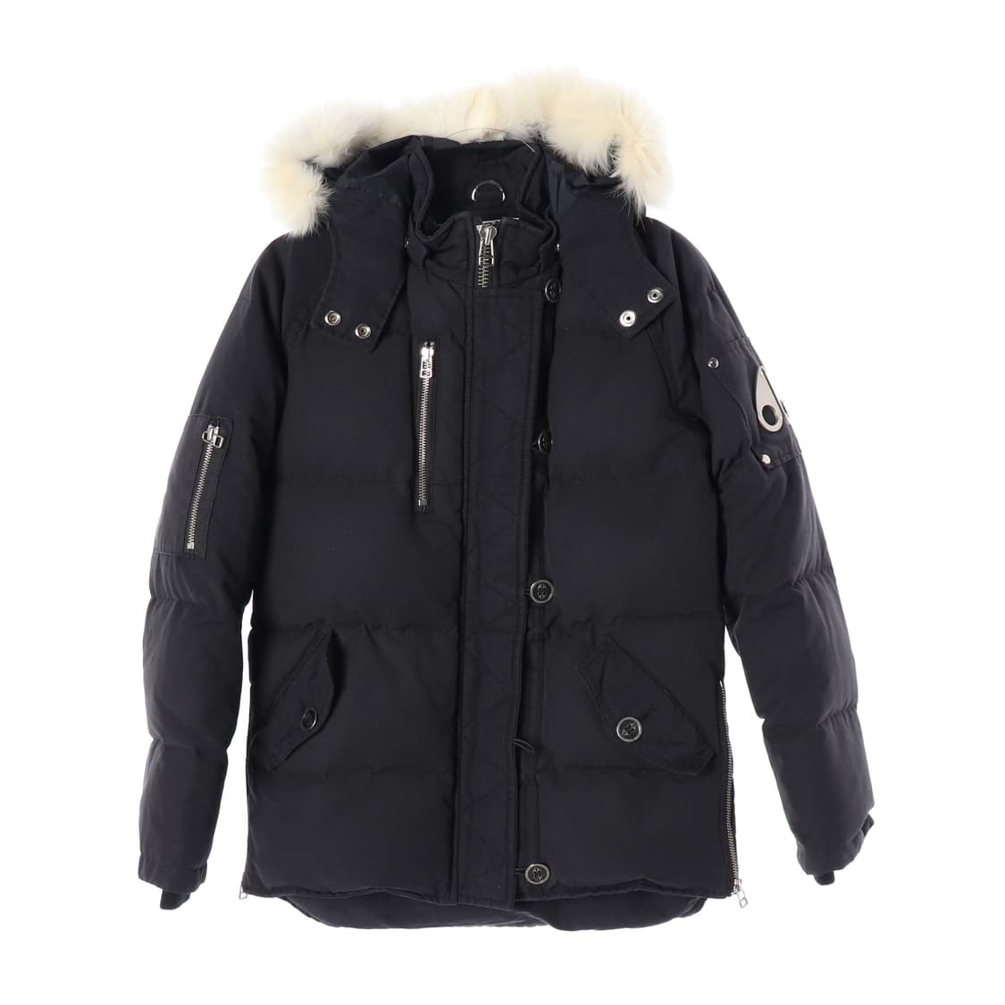 무스너클 퍼 트리밍 후드 다운 숏패딩 상품이미지1