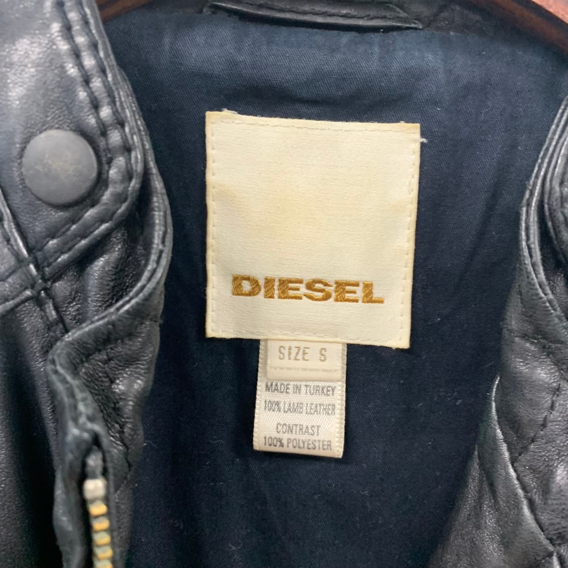 디젤 00s 양가죽 블랙 레더 자켓  상품이미지6