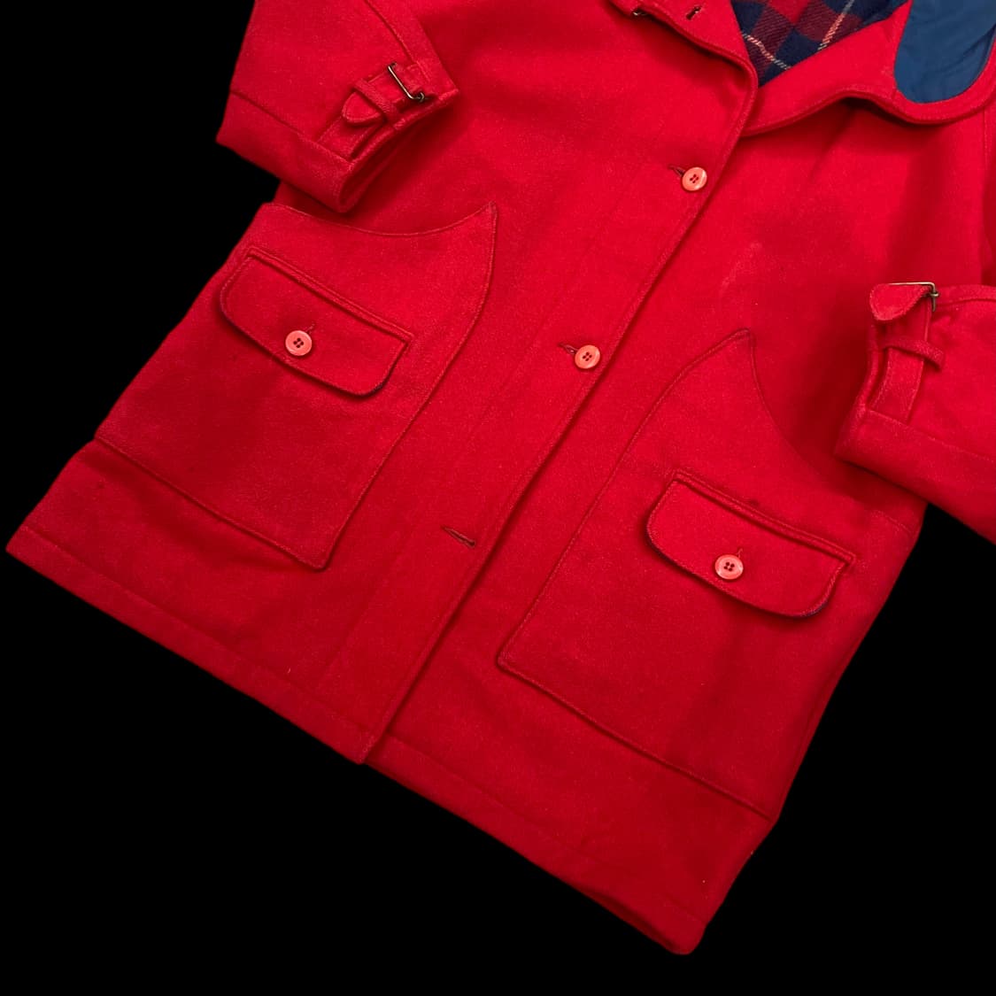 울리치 헤비울 레드 숄카라 코트 상품이미지6