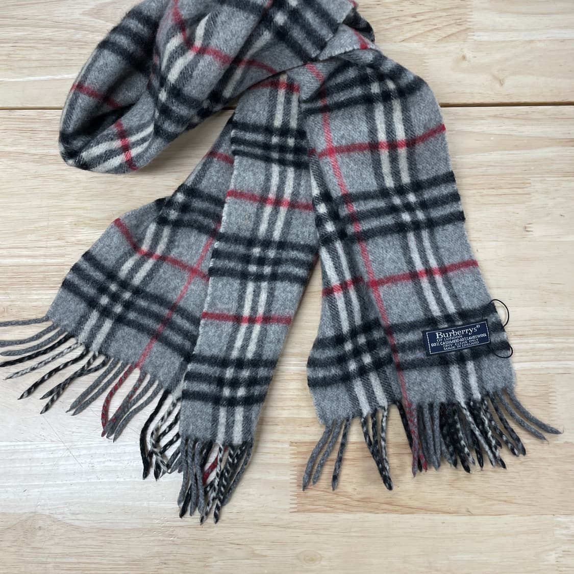 버버리 정품 캐시미어 램스울 머플러 그레이 상품이미지2