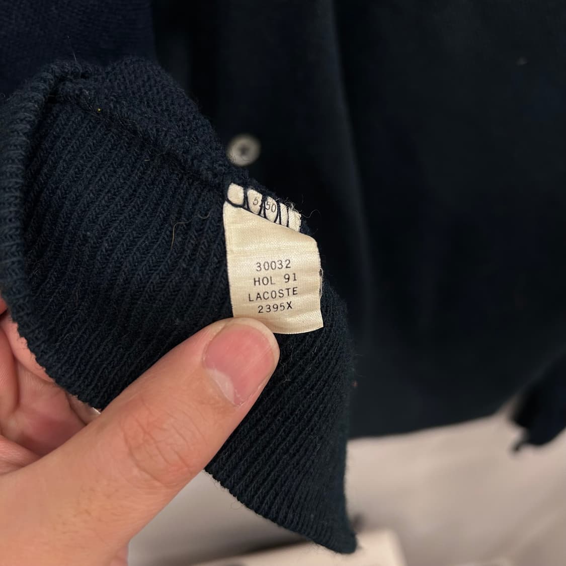 라코스테 IZOD 스몰로고 브이넥 오버핏 가디건 상품이미지5