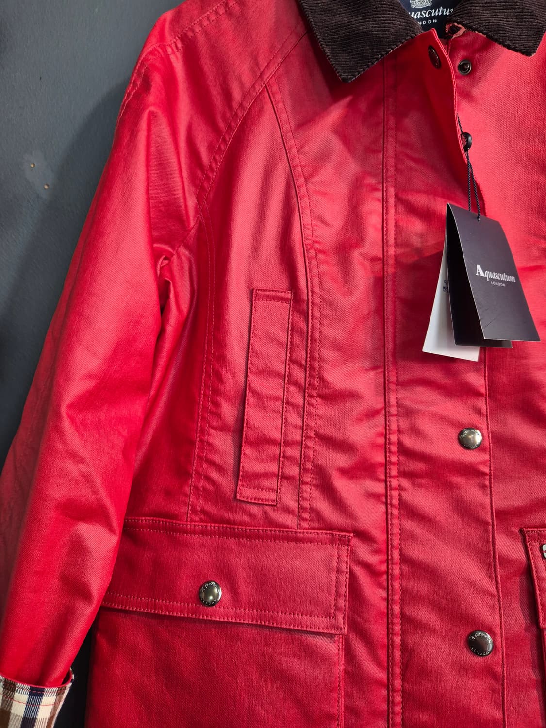 아쿠아스큐텀 여성 레드 왁스 점퍼 66 새상품 상품이미지4