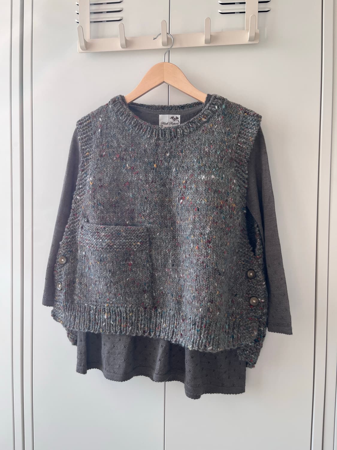 빈티지 핸드메이드 헤비 울니트 조끼  상품이미지3