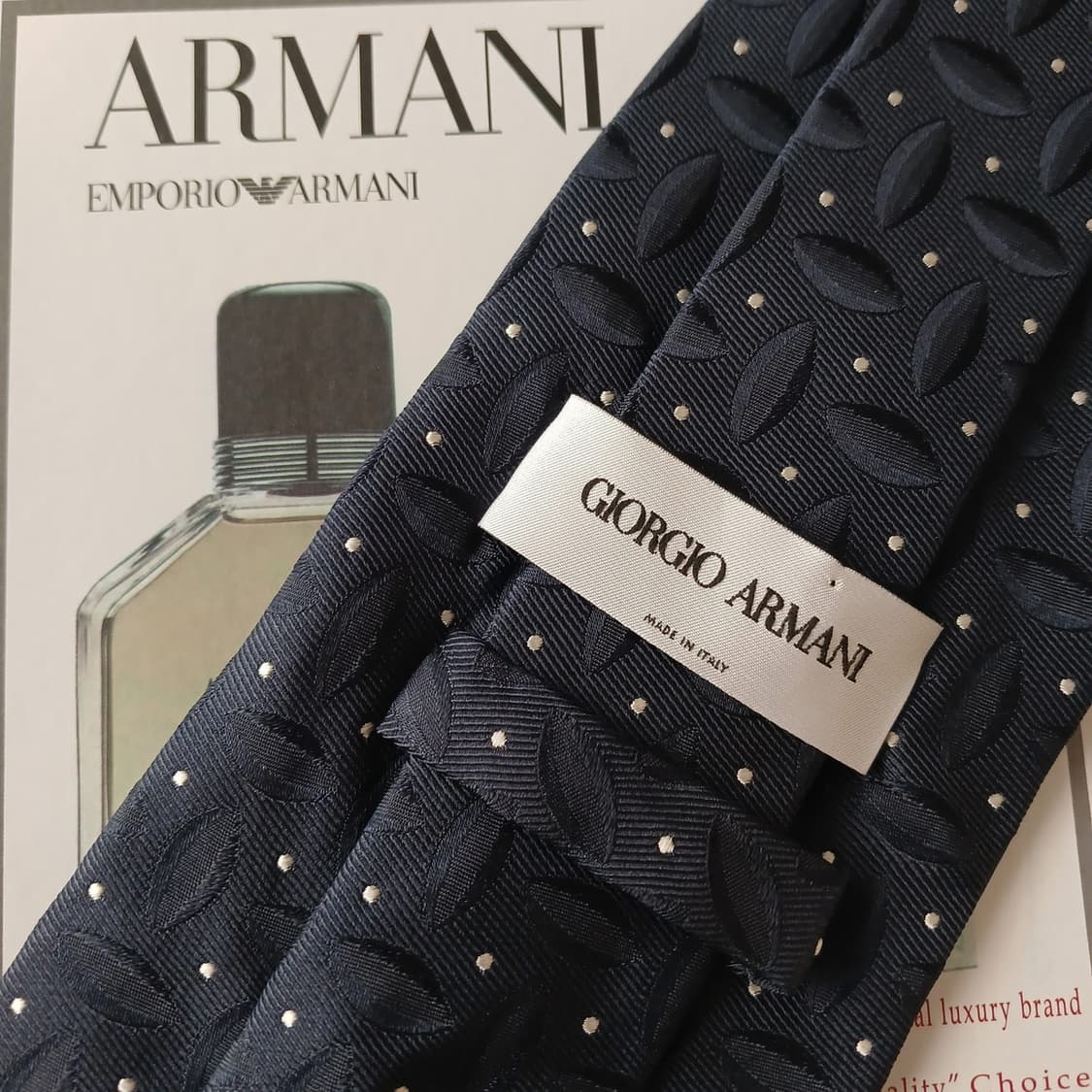 조르지오아르마니 실크 자카드 도트 넥타이 9.6cm A+등급 A18902 상품이미지5