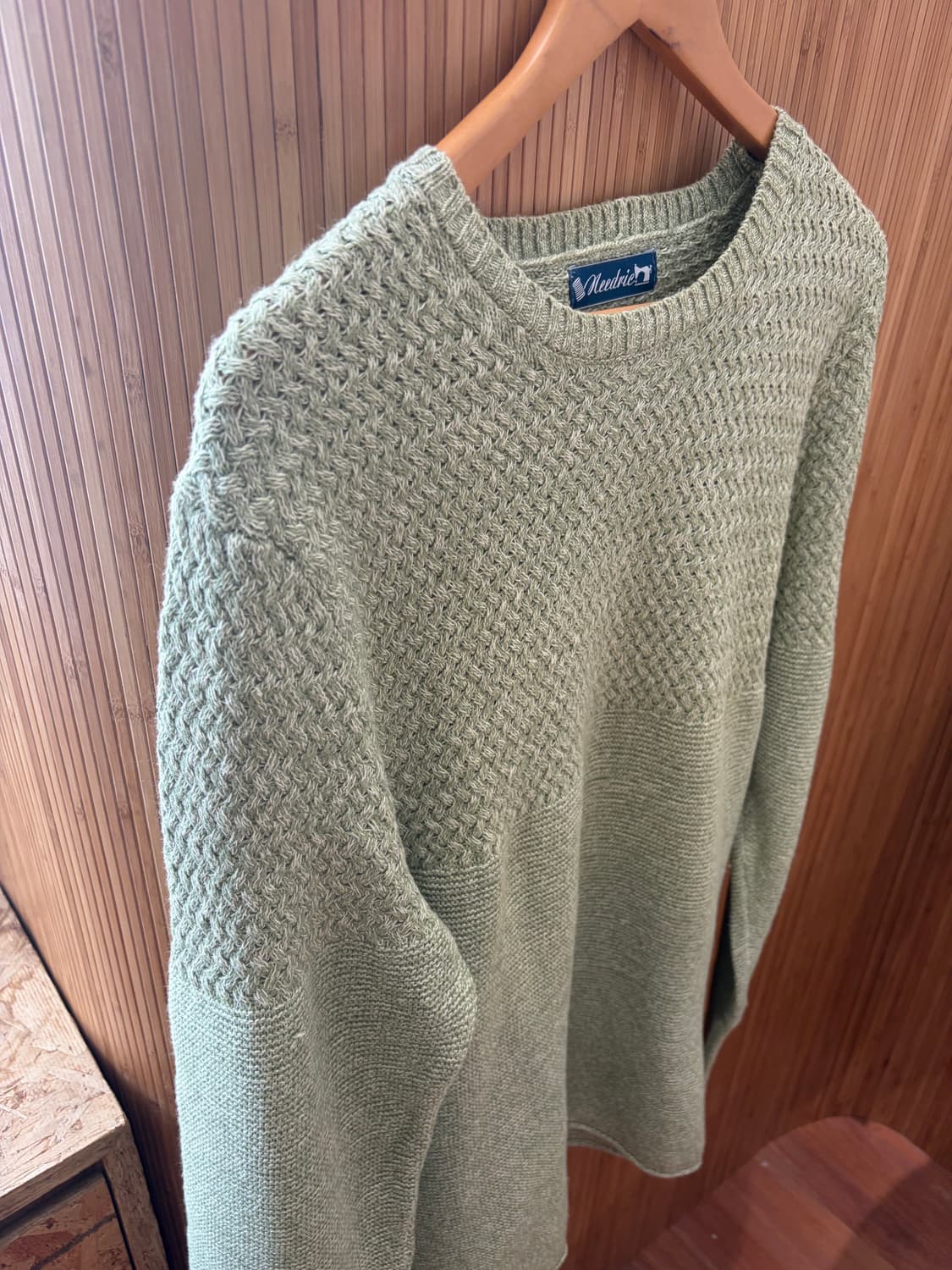 Soft Mint Basket Weave Cotton Knit 상품이미지2
