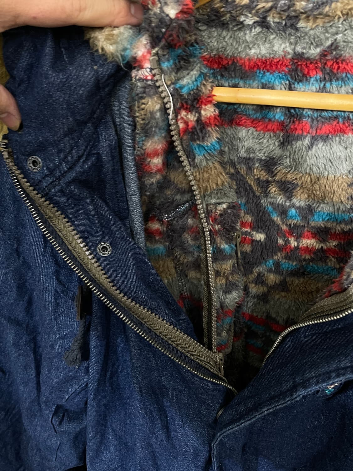 일본빈티지 titicaca 울프죠 퍼 후드 롱 개파카 야상 자켓 M 상품이미지9