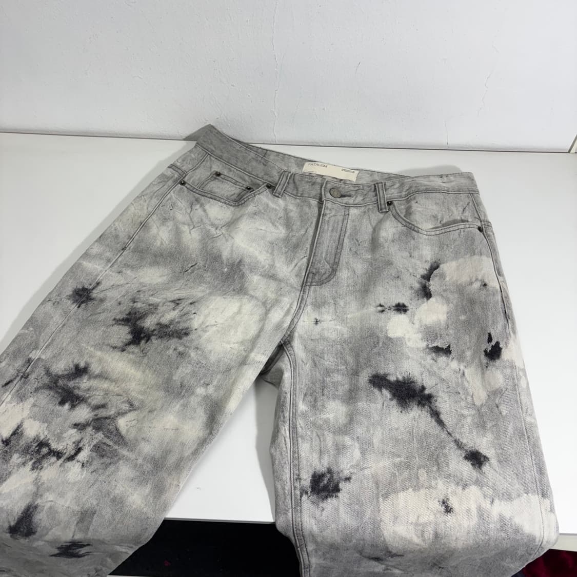 50 XL 페이탈리즘 세미와이드 타이다이 데님팬츠 상품이미지1