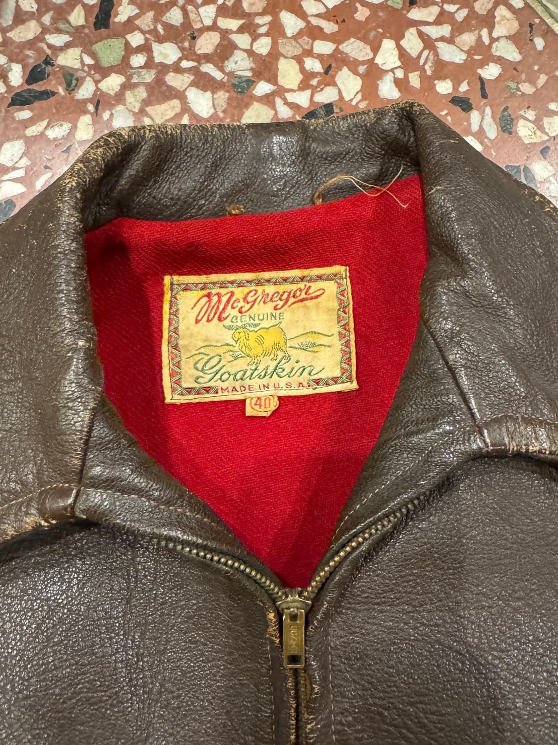 50s Mcgregor 고트스킨 플라이트자켓 (40) 상품이미지5