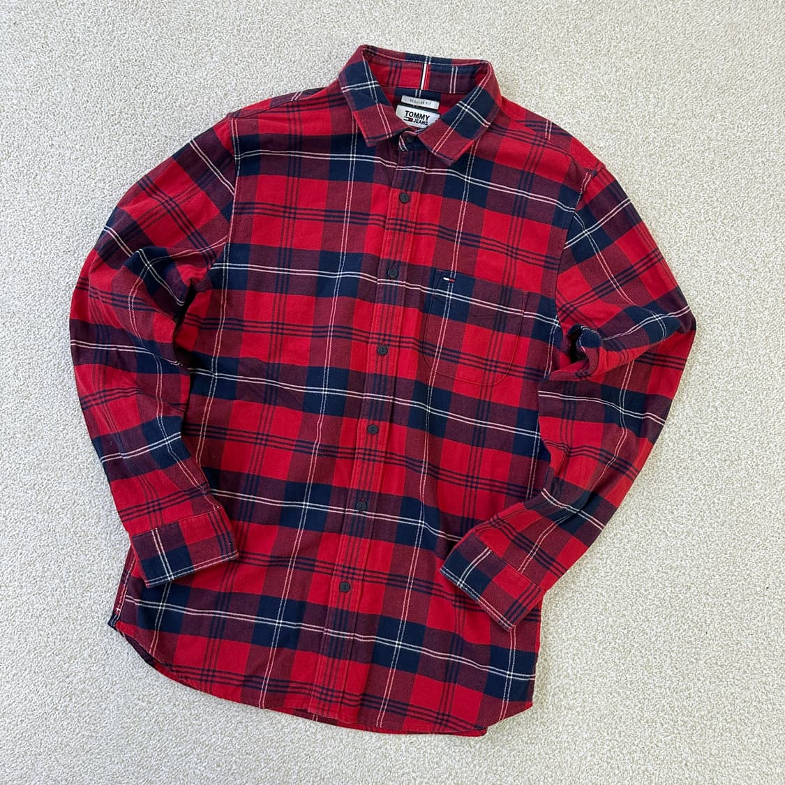 M 타미진스 레드 체크 긴팔 0323D 상품이미지1