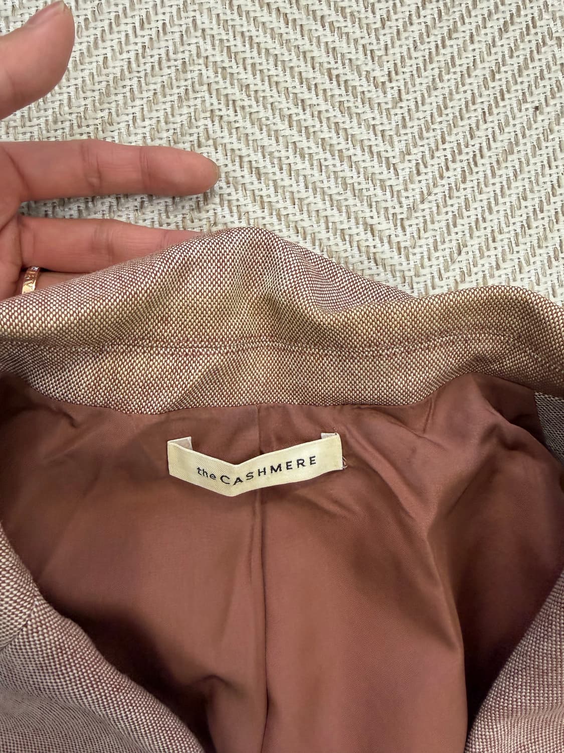 정품) 더캐시미어 한섬 여성 브라운 자켓 82 상품이미지6