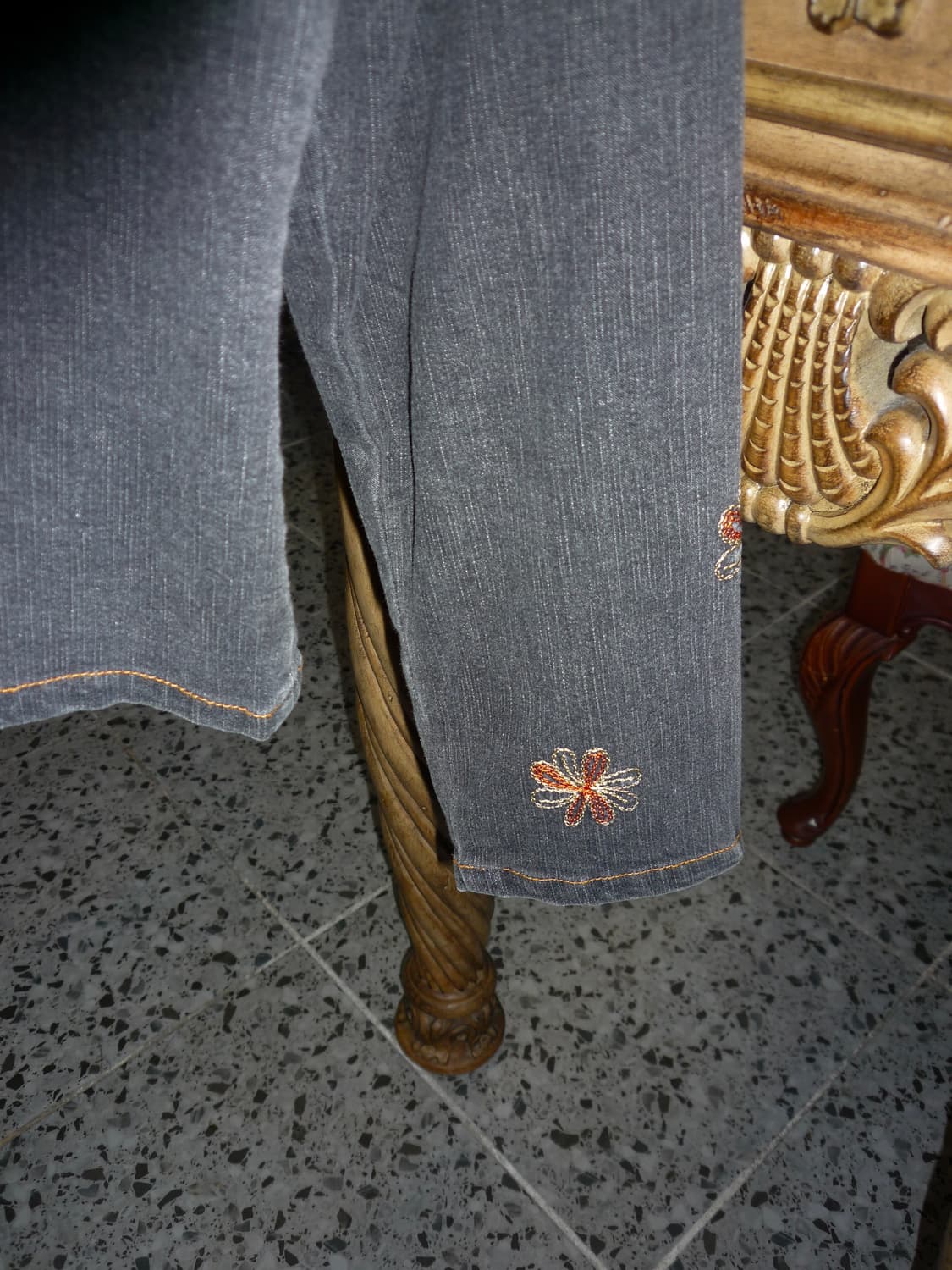 flower point denim jacket 상품이미지3