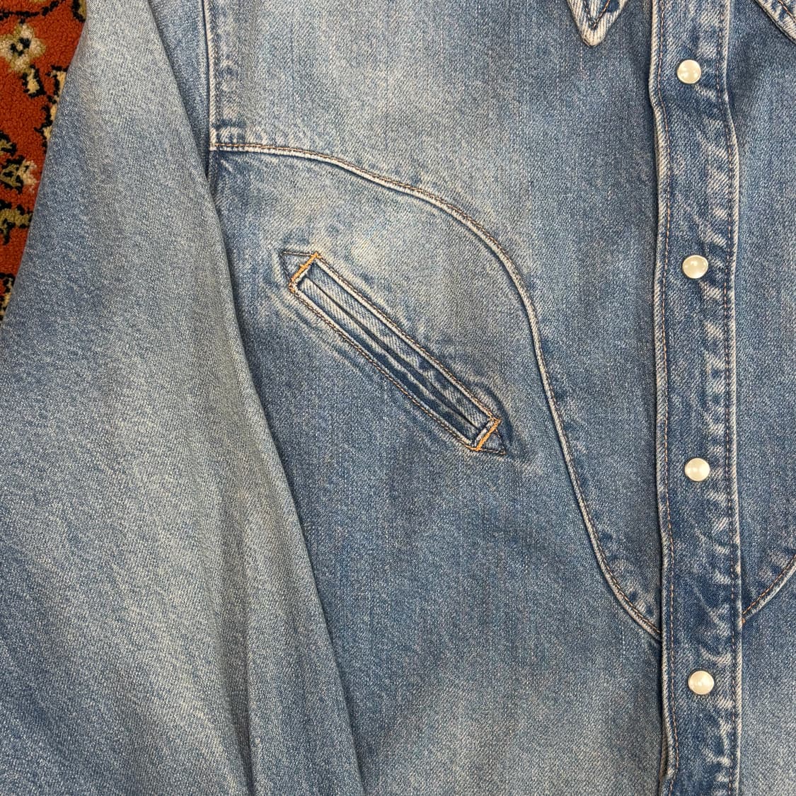 [L] ZARA 자라 웨스턴 데님 셔츠 상품이미지4