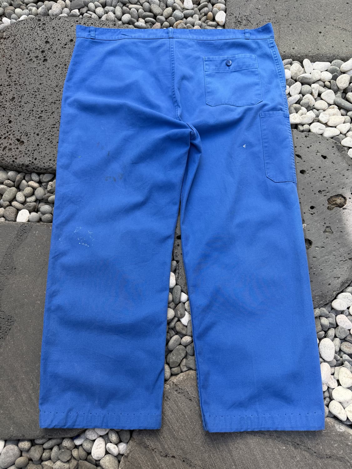 1970s FADED WASHED BLUE 빈티지 프렌치 워크팬츠 상품이미지2