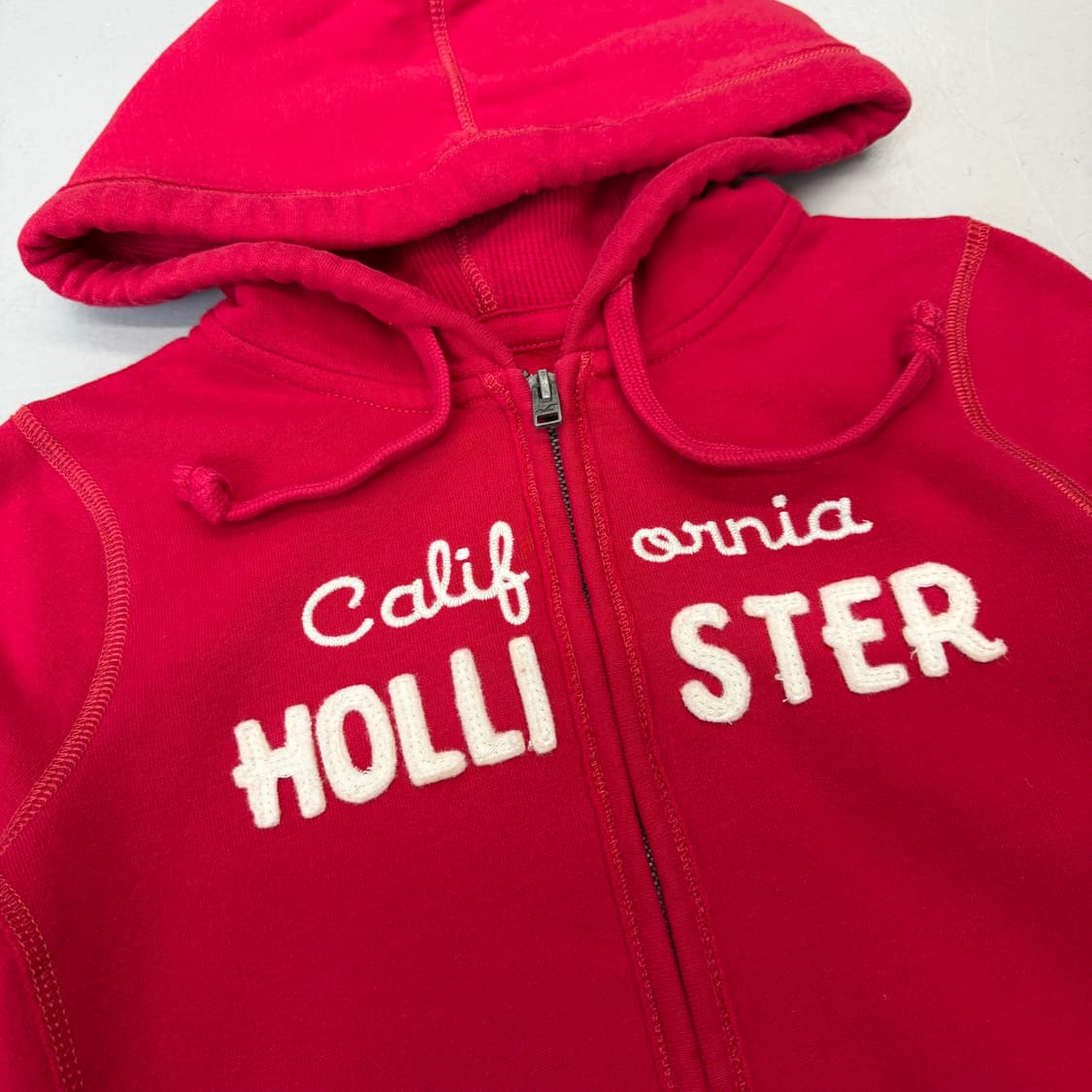 홀리스터 Y2K 아치로고 딱붙 후드집업 상품이미지3