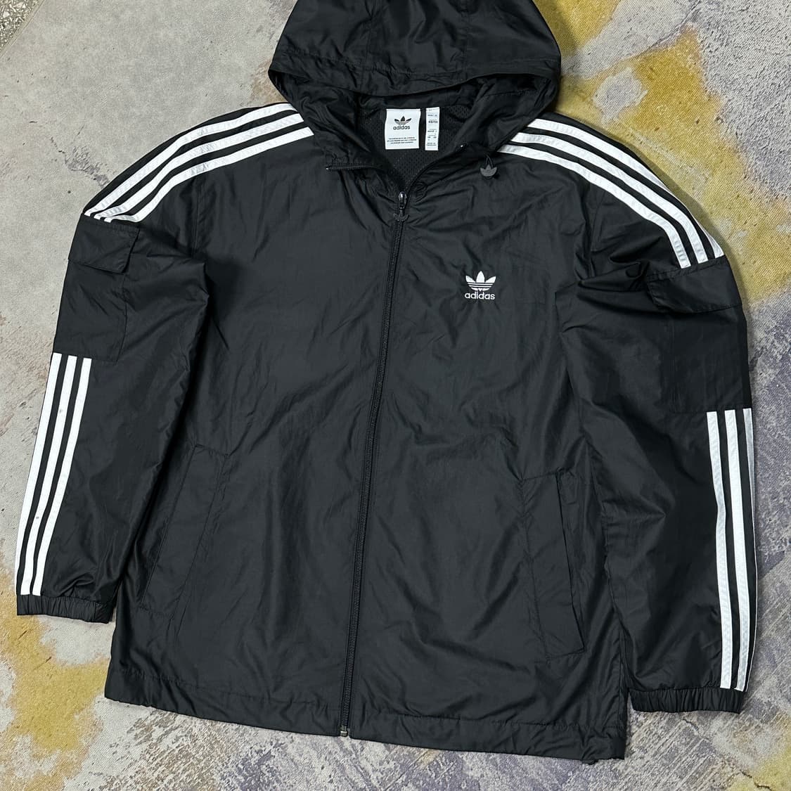 아디다스 삼선 우븐 후드 바람막이 L 상품이미지1