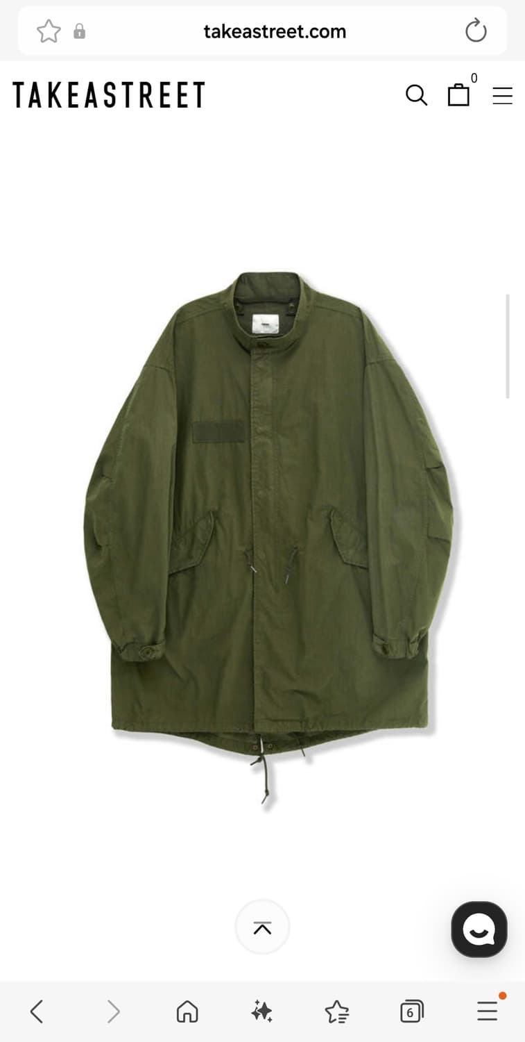 퍼렌 / M65 피쉬테일 파카 올리브 / 2사이즈 상품이미지5