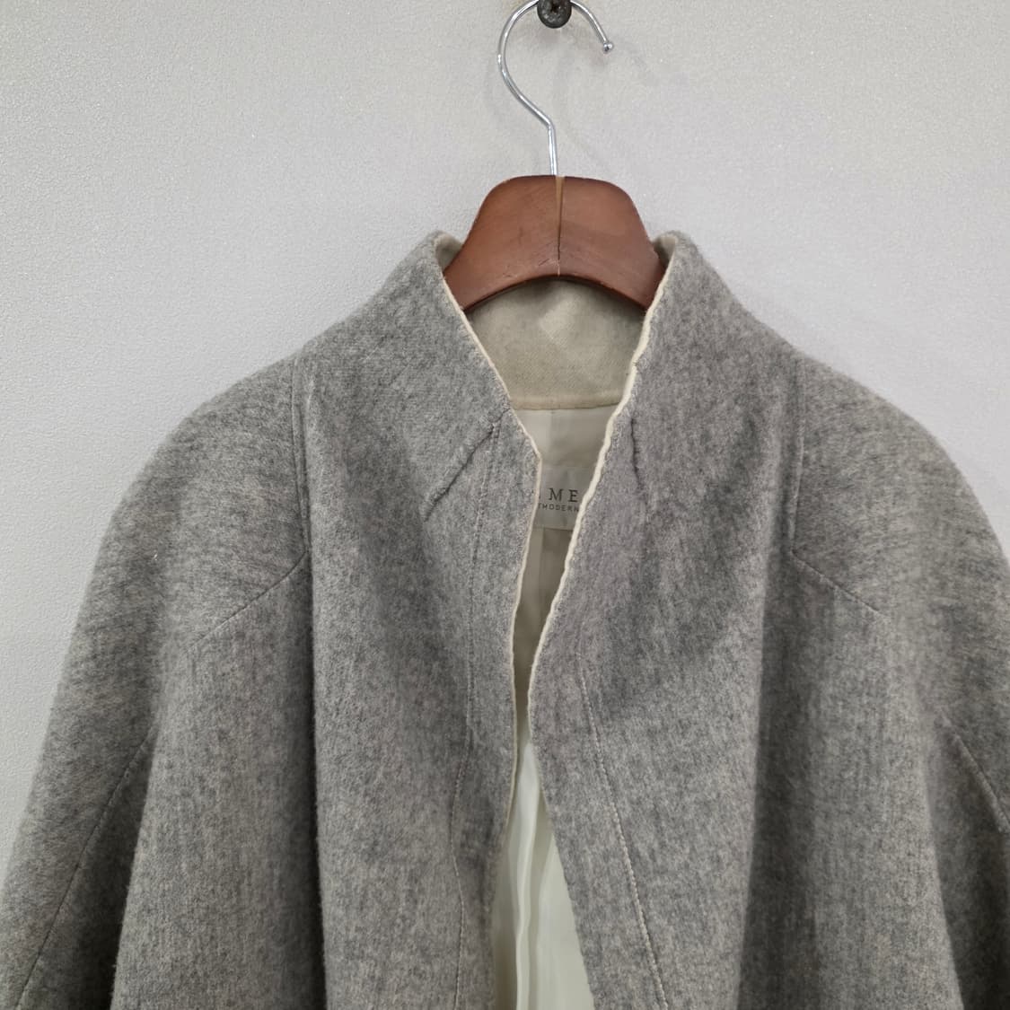 한섬 타임 핸드메이드 회색 롱 코트 FREE 상품이미지2