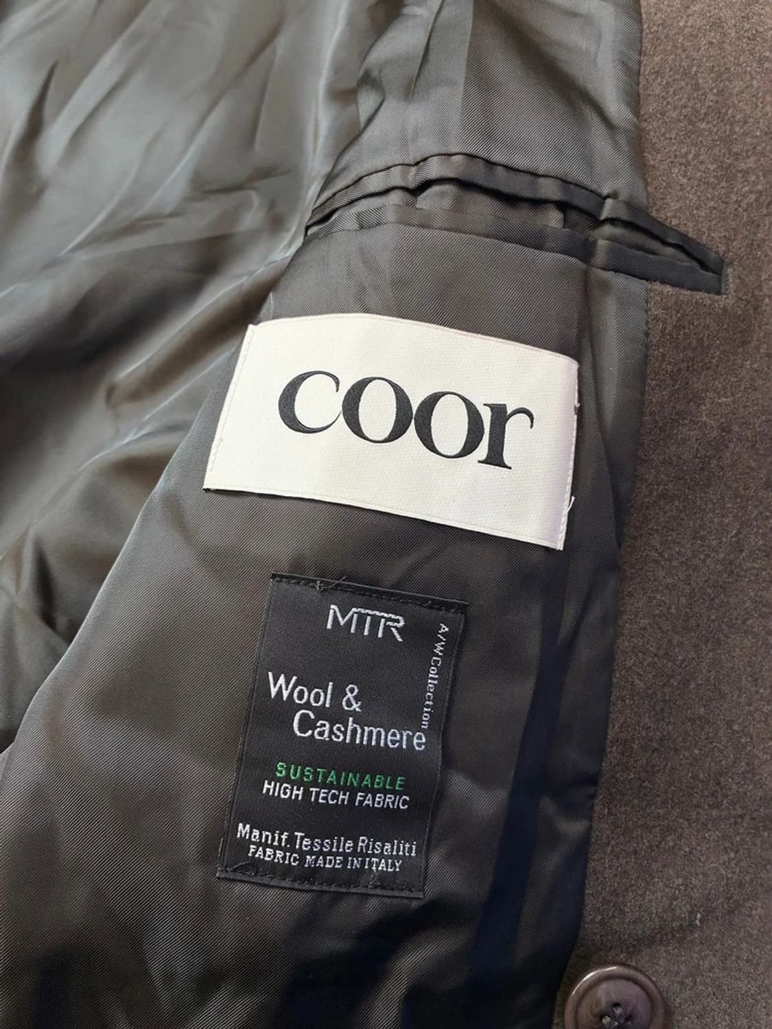 쿠어 COOR MTR 오버핏 캐시미어 블렌드 더블 롱 코트 PN5586 상품이미지7