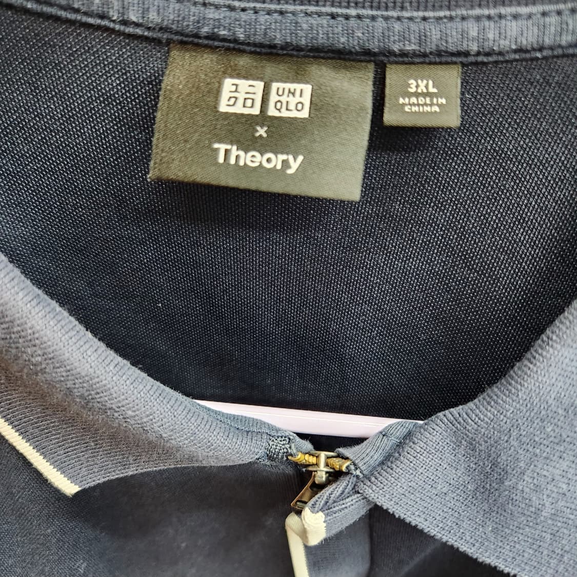 유니클로x띠어리 에어리즘 반집업 반팔카라 3XL(2XL) 상품이미지5