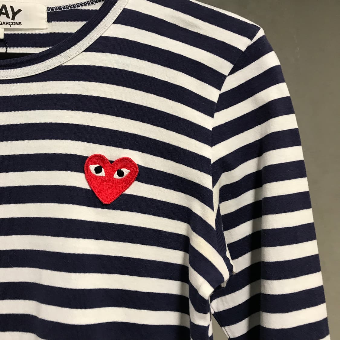 꼼데가르송 와펜 스트라이프 긴팔 티셔츠 S(W) 상품이미지4