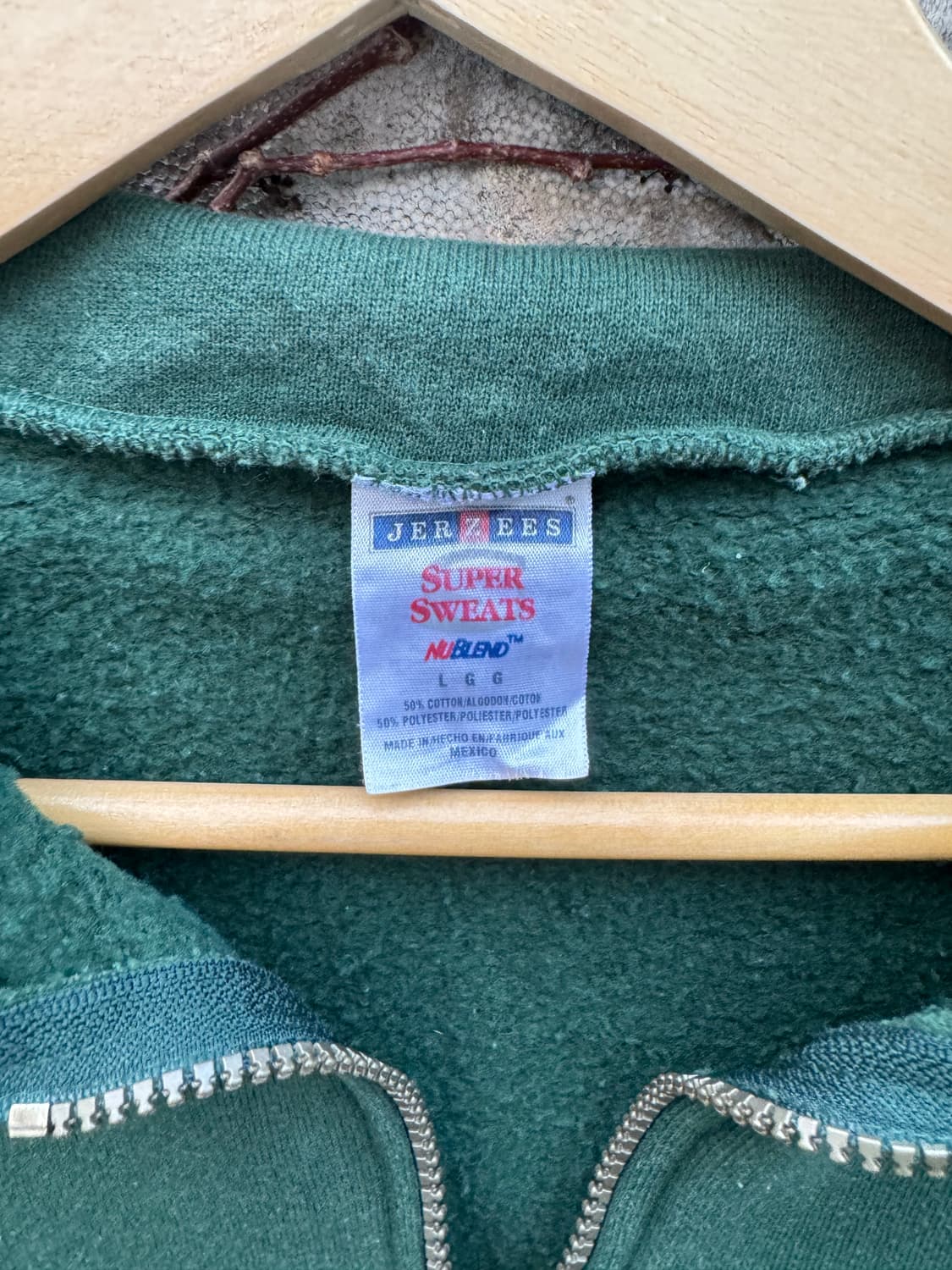 00s 저지스 러셀 하프집업 빈티지 자수 웜업 페이딩 스웻 셔츠 맨투맨 상품이미지4