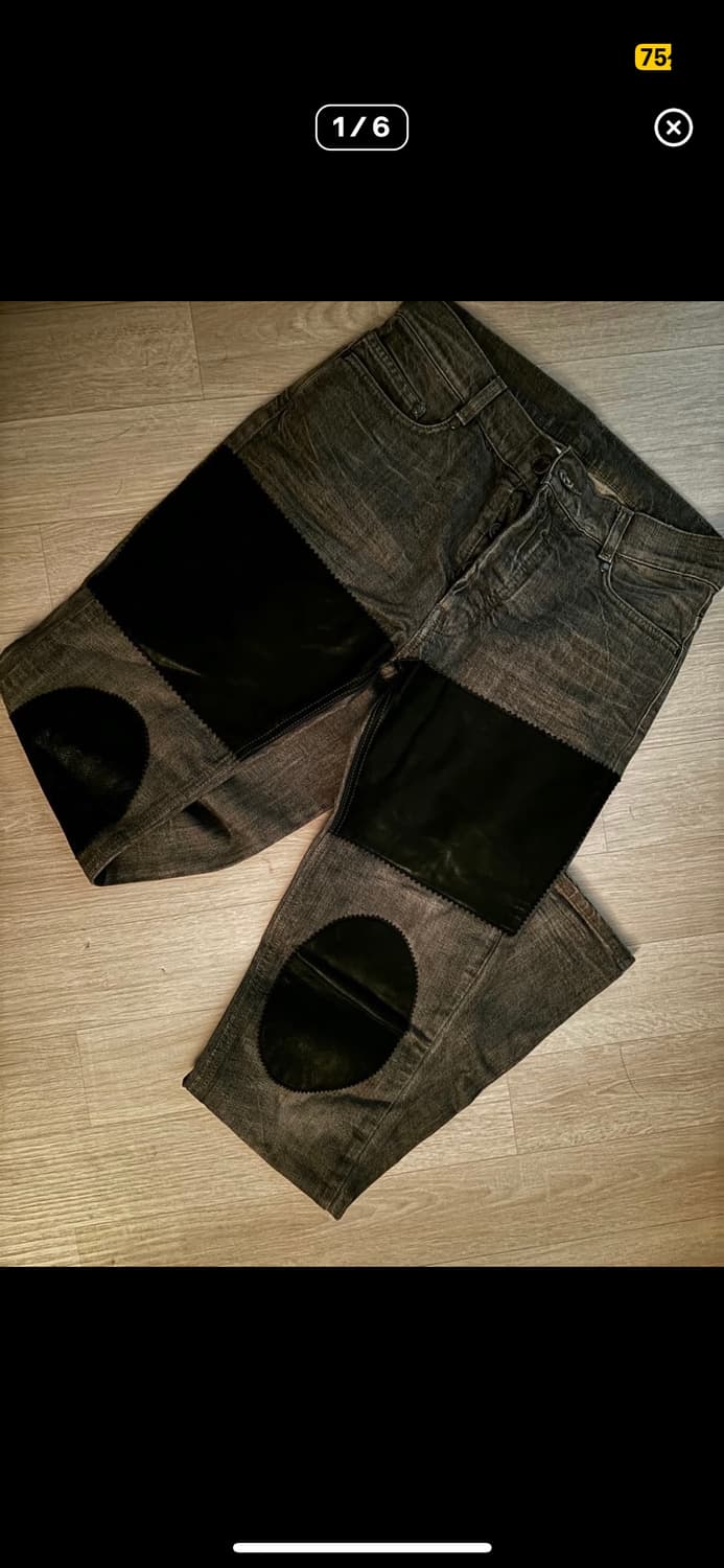 마르지엘라 레더 패치 데님 상품이미지1