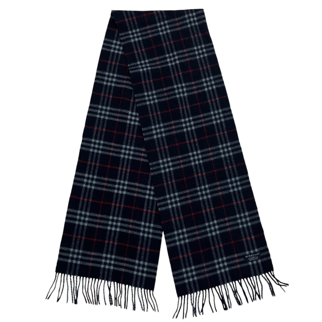 버버리 노바체크 네이비 램스울 머플러 상품이미지3