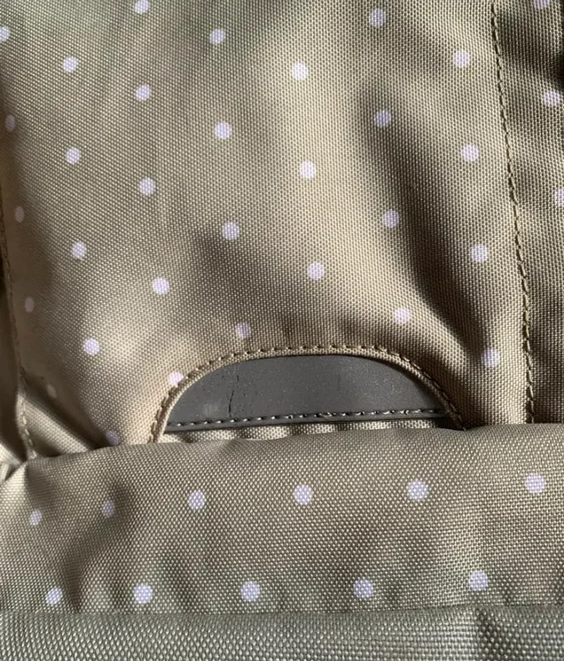 희귀) coleman 도트 물방울 땡땡이 메론색 연카키색 백팩 상품이미지2