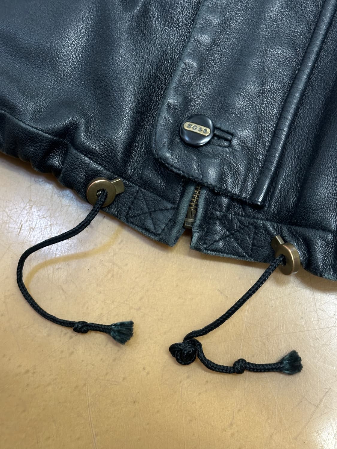 80s HUGO BOSS 레더 카코트 54 상품이미지6