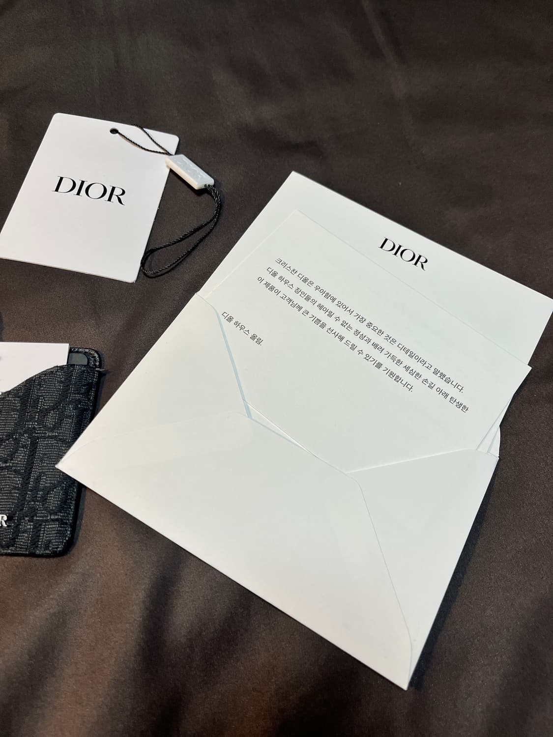 디올 새들 마그네틱 카드 홀더 그레인드 카프스킨 디올 오블리크 블랙 상품이미지4