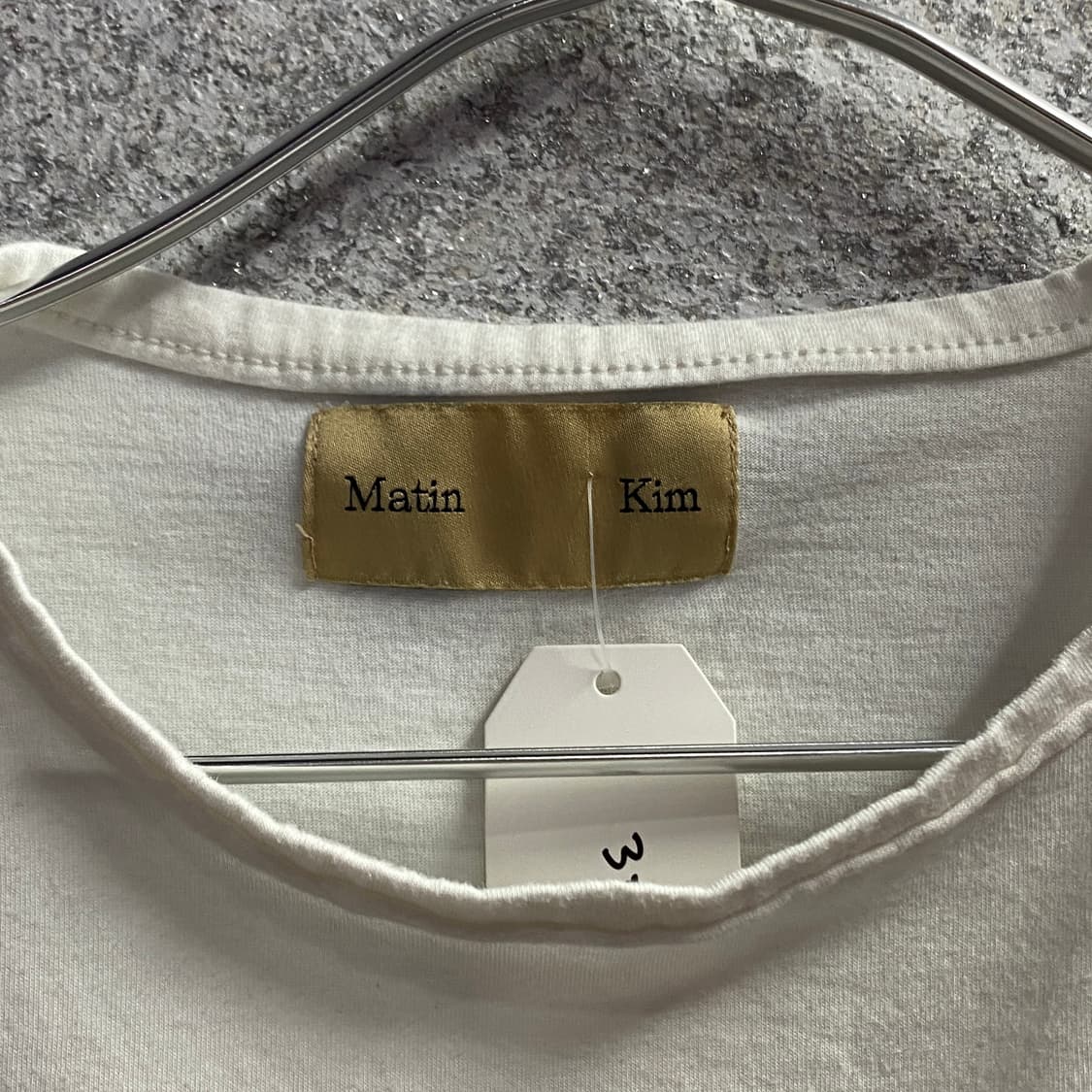 마뗑킴 빅로고 화이트 반팔티 B3792 상품이미지3