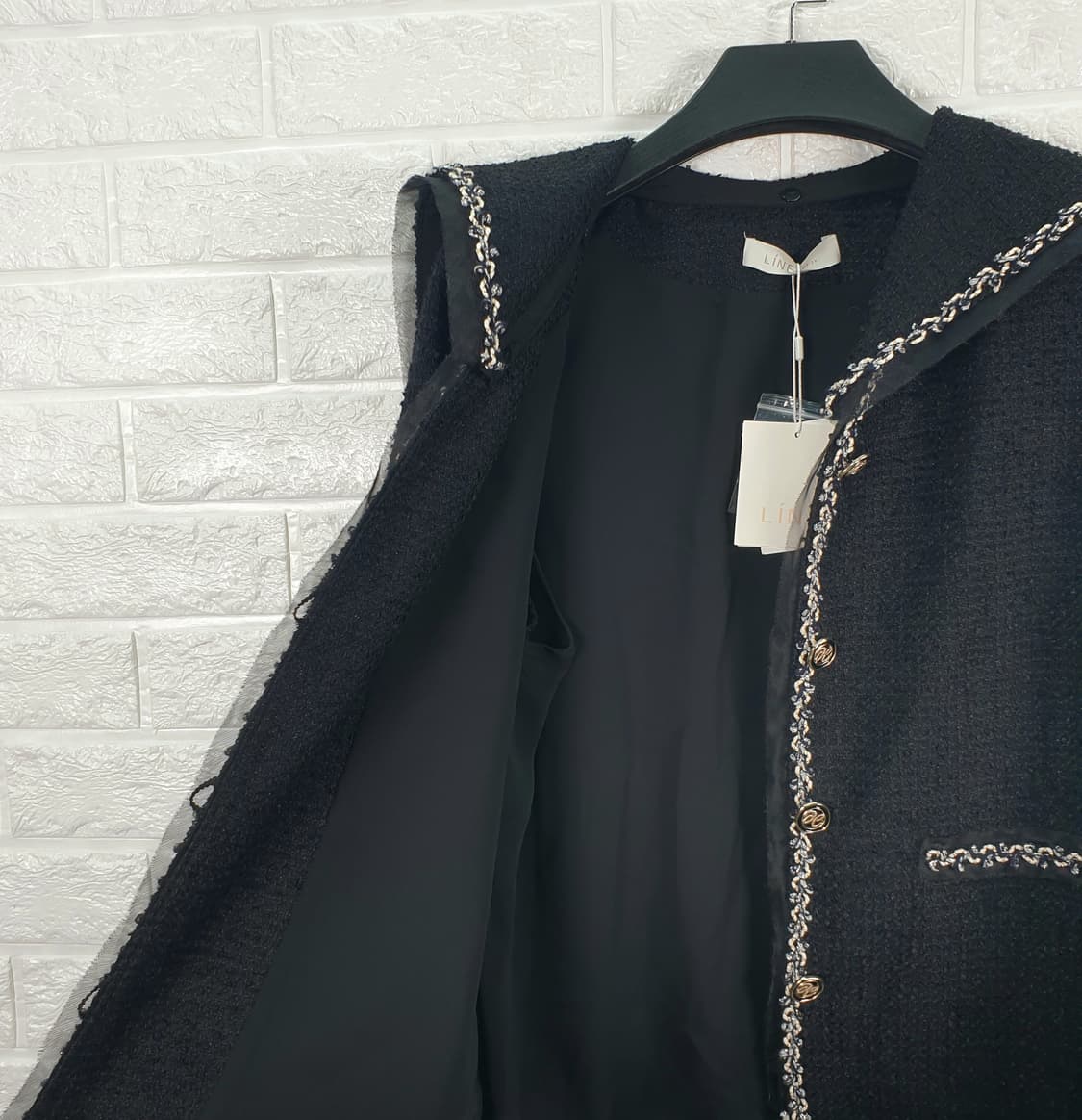 [55]LINE라인 세일러 카라 트위드 자켓(새상품) 상품이미지6