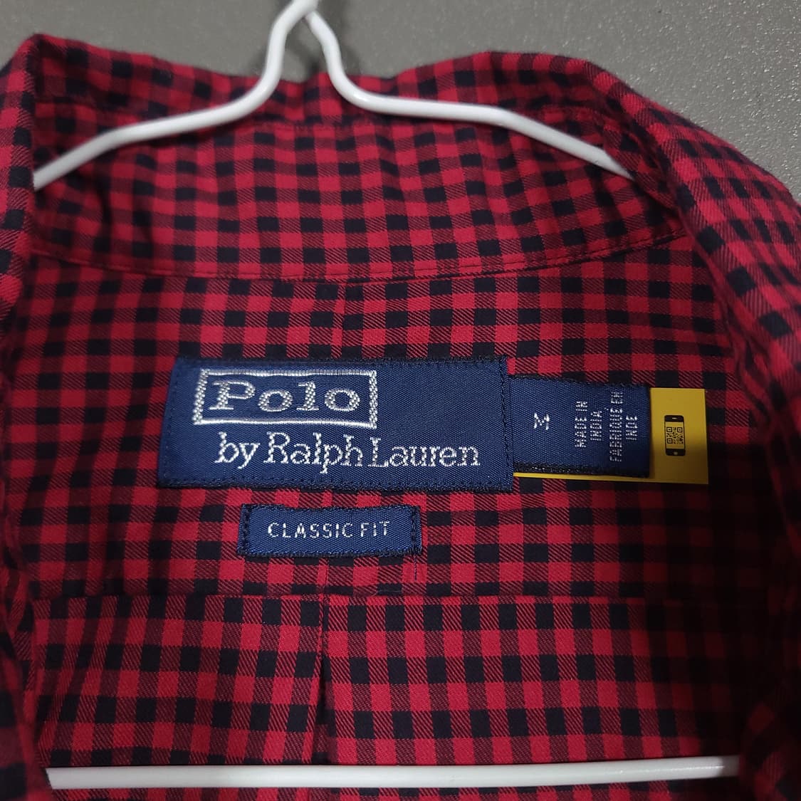 폴로 랄프로렌 신형 22FW 포니 깅엄 체크 체크 트윌 셔츠 클래식핏 상품이미지4