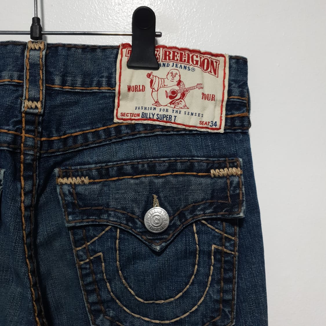 34인치) 트루릴리젼 USA 빌리 슈퍼티 부츠컷 스티치 데님 팬츠 청바지 상품이미지2