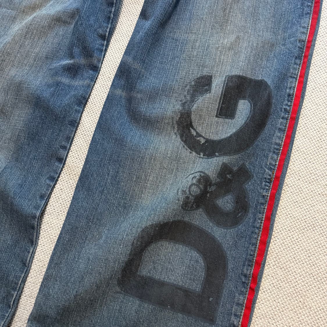돌체앤가바나 D&G 로고 빈티지 와이드 데님팬츠 상품이미지2