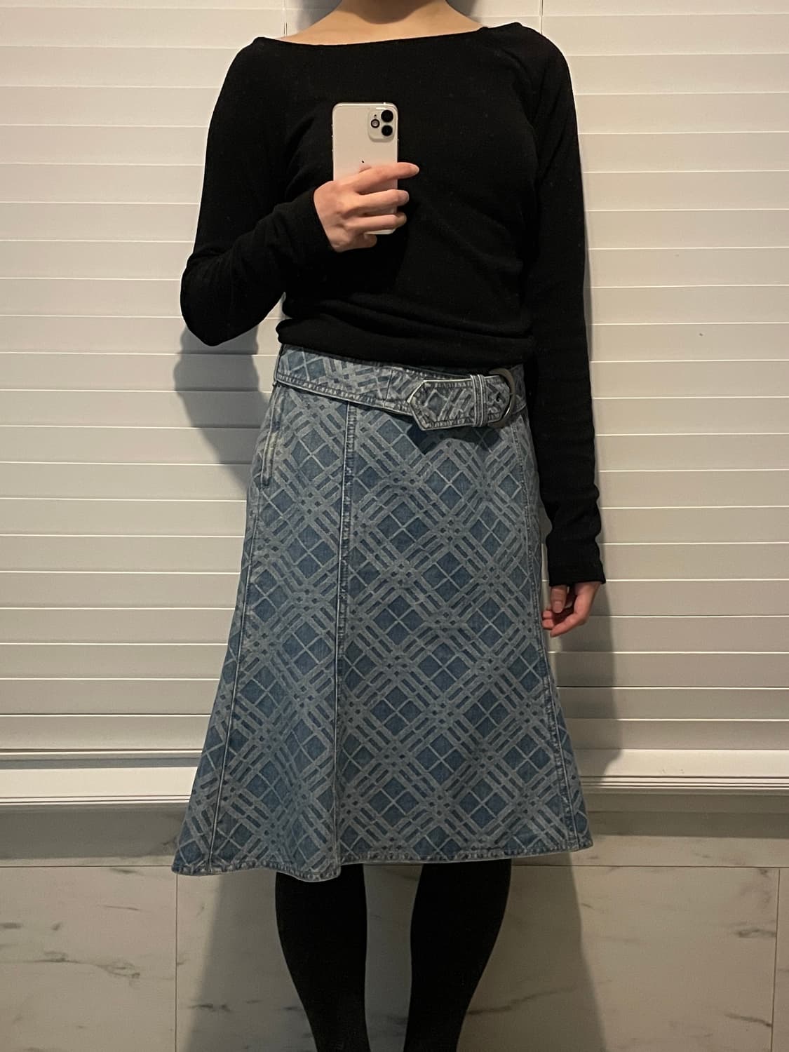 버버리 블루라벨 데님 스커트 상품이미지3