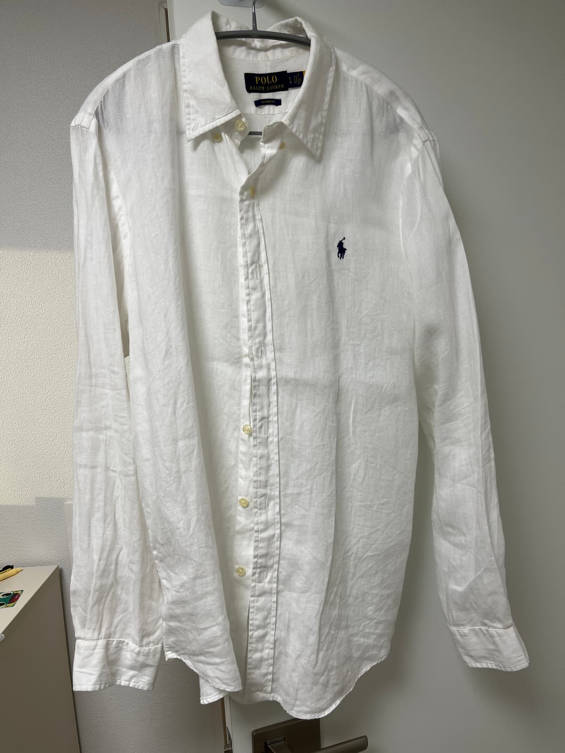 가격최종 폴로 랄프로렌 린넨셔츠 화이트 커스텀핏 L (1회착) 상품이미지1