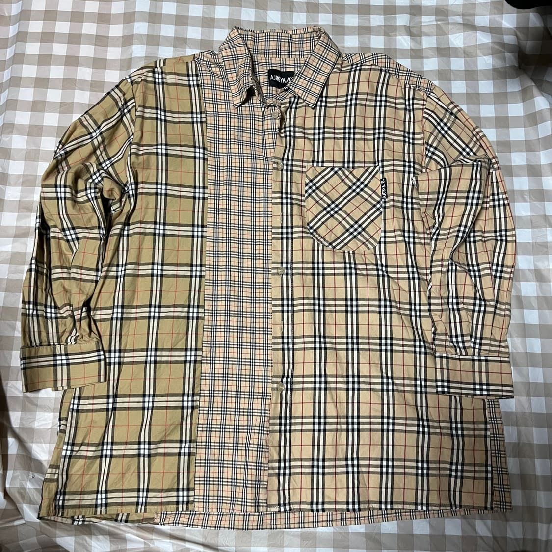아조바이아조 오버핏 셔츠 와이셔츠 체크 박시 빈티지 상품이미지1