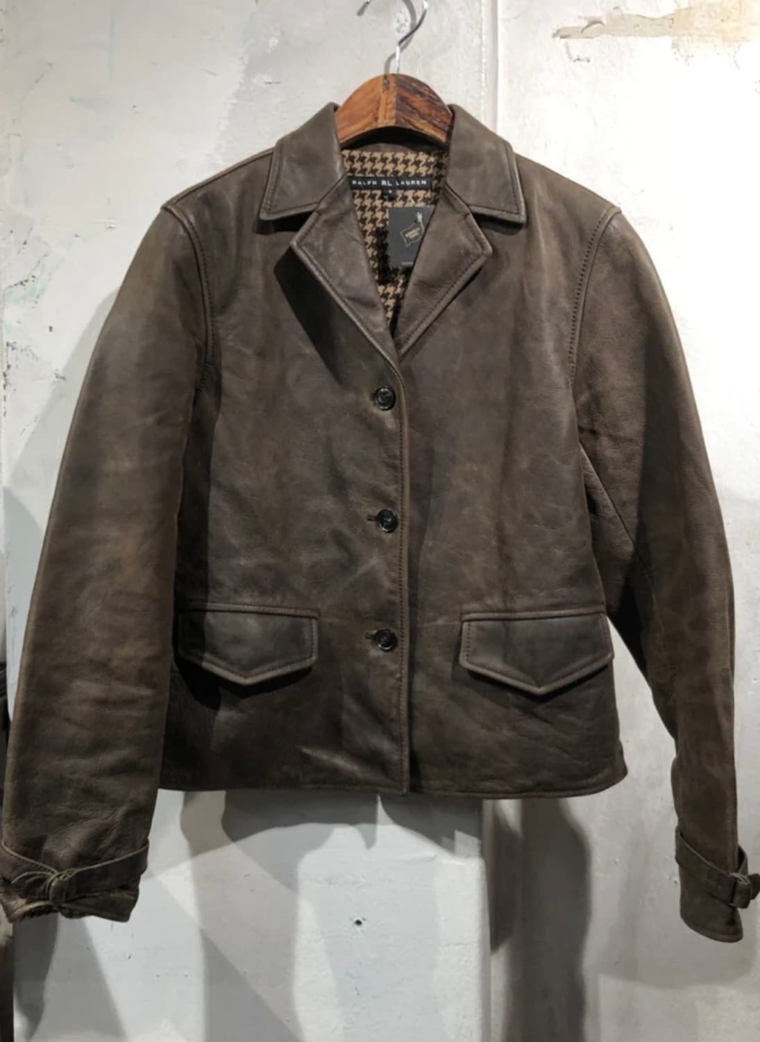 [9117]Ralph Lauren brown leather jacket 상품이미지4