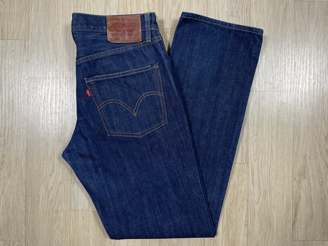 33) 00's 리바이스 매장판 502 일자핏 진청 데님팬츠 상품이미지1