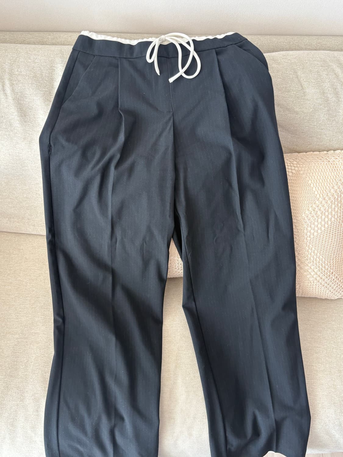 자라 더블 웨이스트 와이드 팬츠 XS 상품이미지3