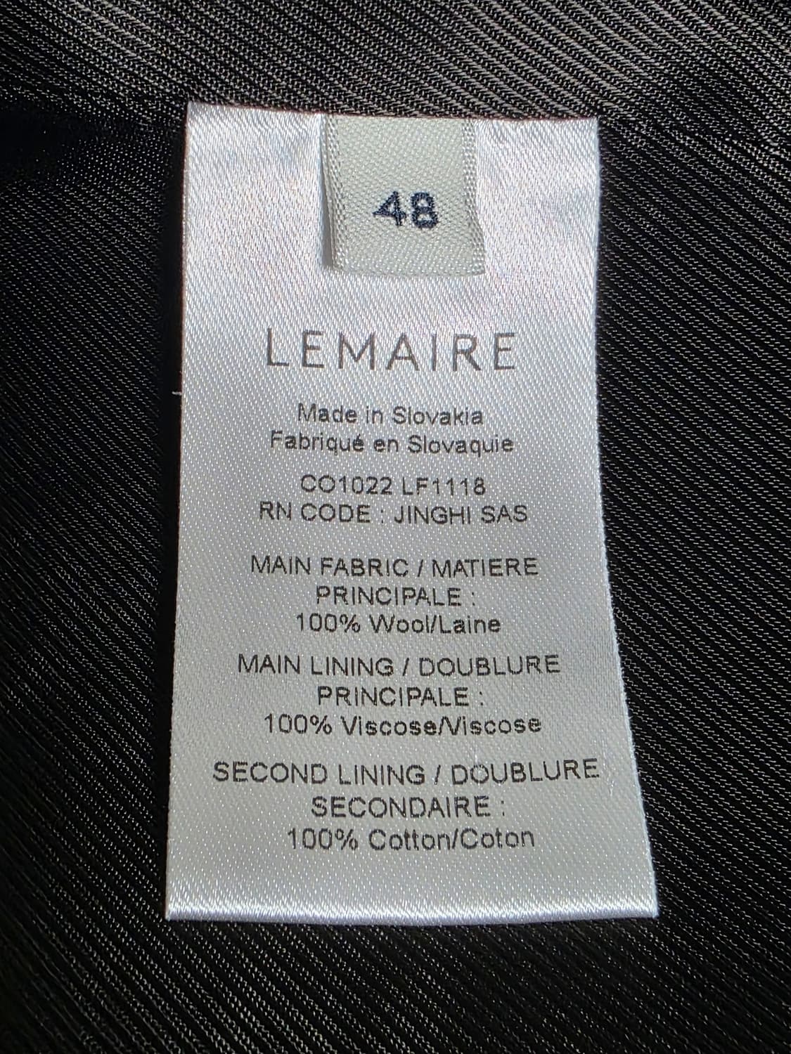 르메르 23fw 맥시DB코트 펭귄 48사이즈 상품이미지4