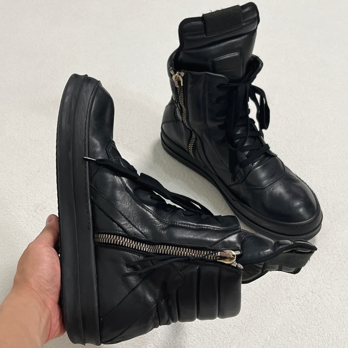 릭오웬스 13FW 지오바스켓 모노크롬 올검 트리플블랙 LPO 상품이미지6